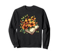 Literary Garden Open Book Orange Sweatshirt - Aesthetic Graphic Men Women - T-Shirt, Sweatshirt, Hoodie