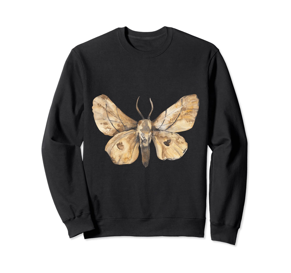 Watercolor Moth Goth Horror Sweatshirt - Custom Art Print for Adults - T-Shirt, Sweatshirt, Hoodie
