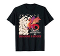 Easily Distracted Books And Dragon T-Shirt - Graphic Print for Adults - T-Shirt, Sweatshirt, Hoodie