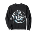 Dragon Reading Book Dragon Sweatshirt - Streetwear Style for Adults - T-Shirt, Sweatshirt, Hoodie