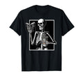 Halloween Skeleton Drinking Coffee T-Shirt - Novelty Apparel Men Women - T-Shirt, Sweatshirt, Hoodie