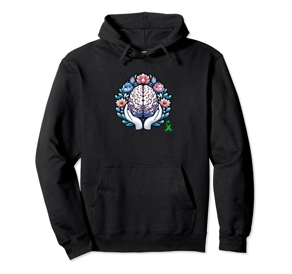 May We Wear Green Ribbon Mental Health Hoodie - Aesthetic Graphic Unisex - T-Shirt, Sweatshirt, Hoodie