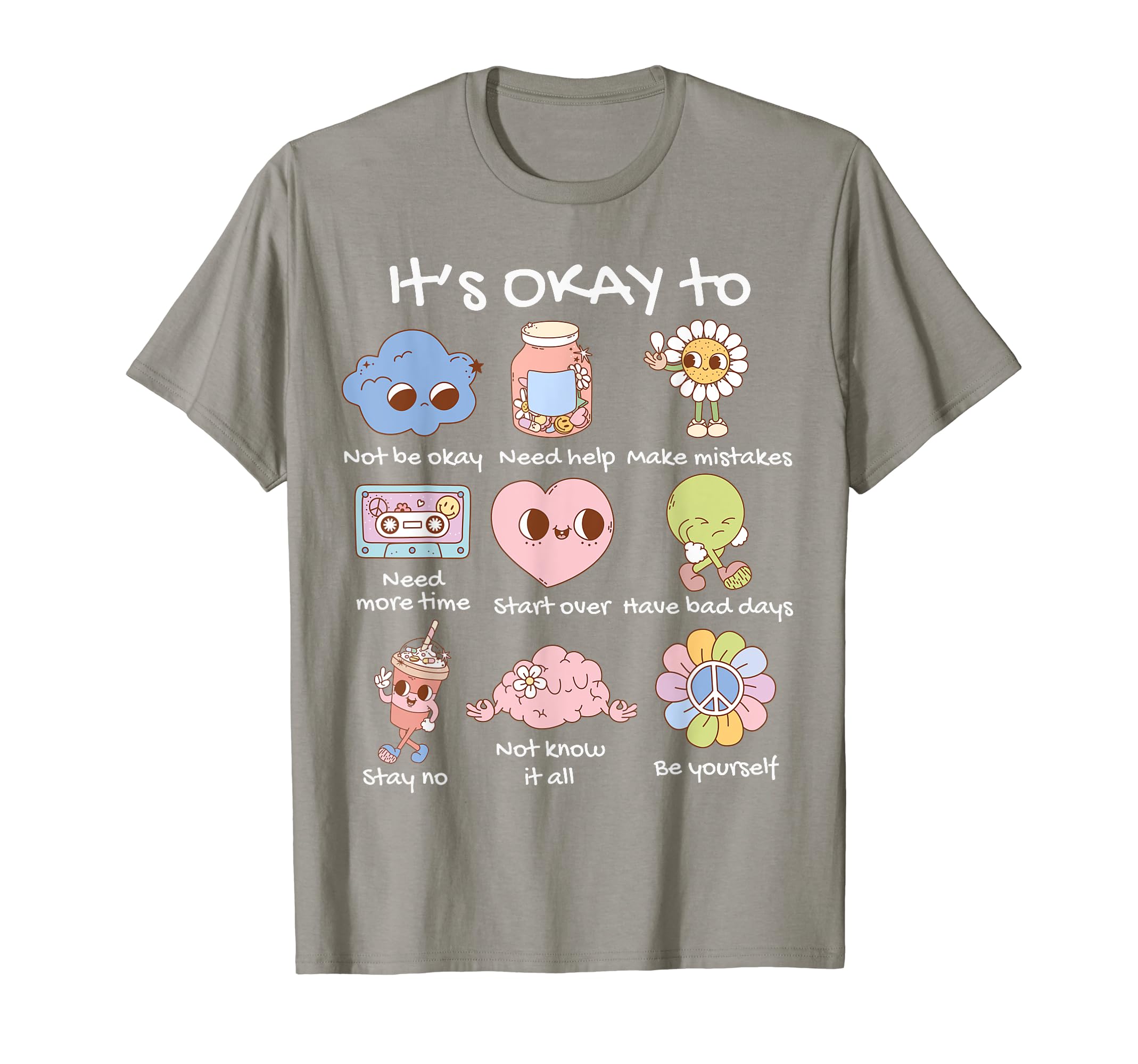 Groovy Its Okay To Make Some Mistakes T-Shirt - Custom Art Print Unisex - T-Shirt, Sweatshirt, Hoodie