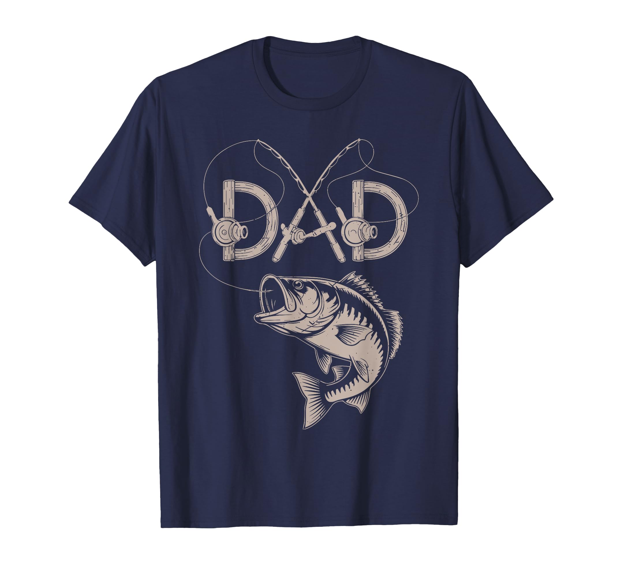 Father Day Bass Dad Fishing Rod Gift T-Shirt - Graphic Print Men Women - T-Shirt, Sweatshirt, Hoodie