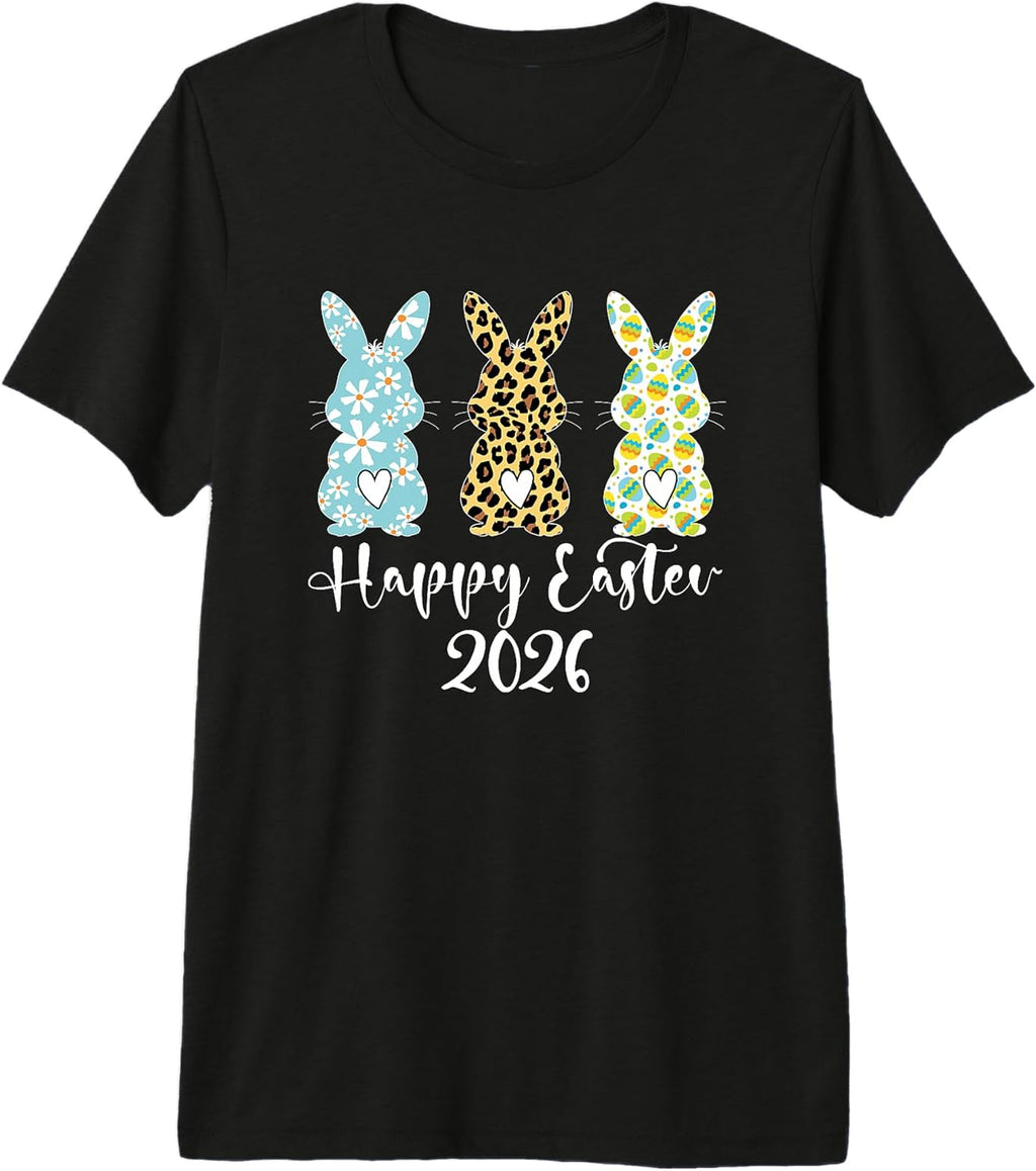 Happy Easter Day 2026 Rabbit Bunny Men Women Kids Unisex T-shirt, Sweatshirt, Hoodie, Long Sleeve Tee - T-Shirt, Sweatshirt, Hoodie