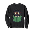 Cat Reading Book Nerd Kitty Sweatshirt - Fun Novelty Design for Adults - T-Shirt, Sweatshirt, Hoodie