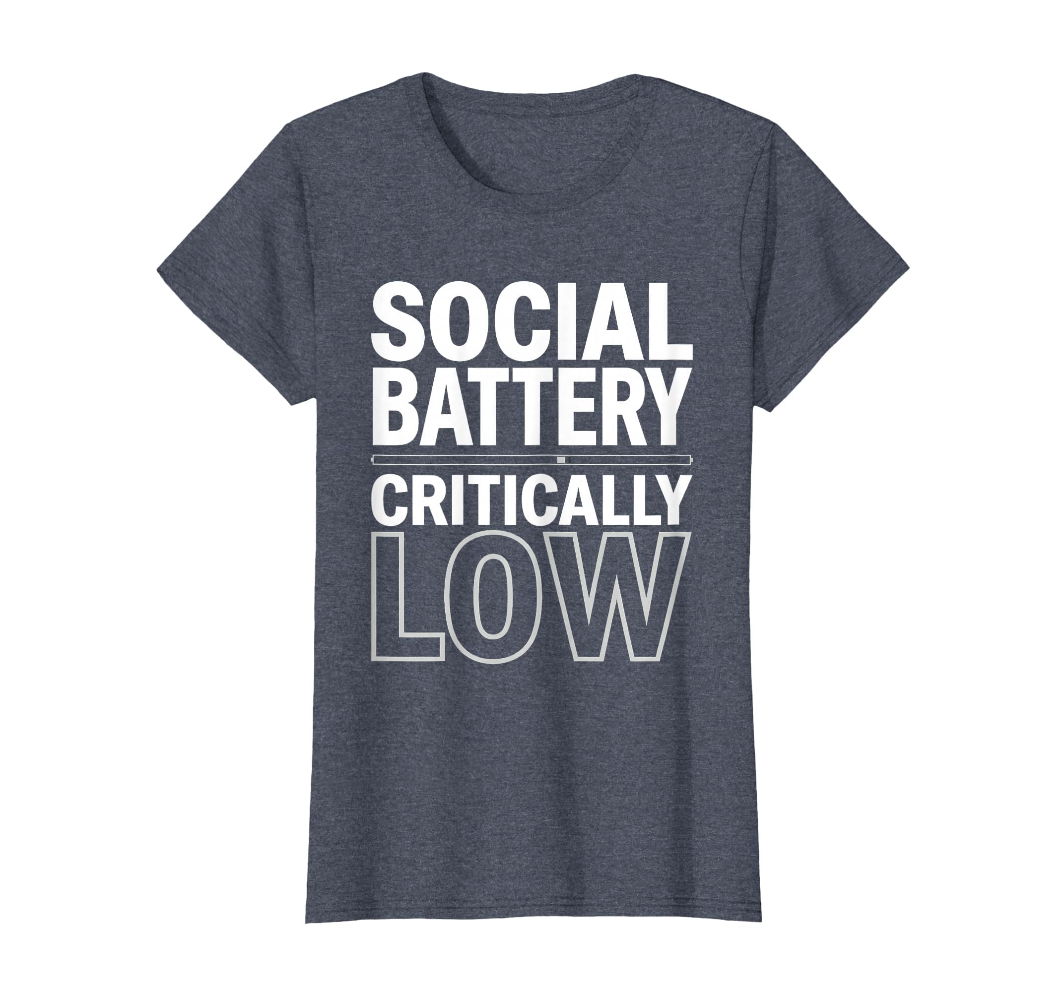 Social Battery Critically Low Funny Teen T-Shirt - Unique Graphic Unisex - T-Shirt, Sweatshirt, Hoodie