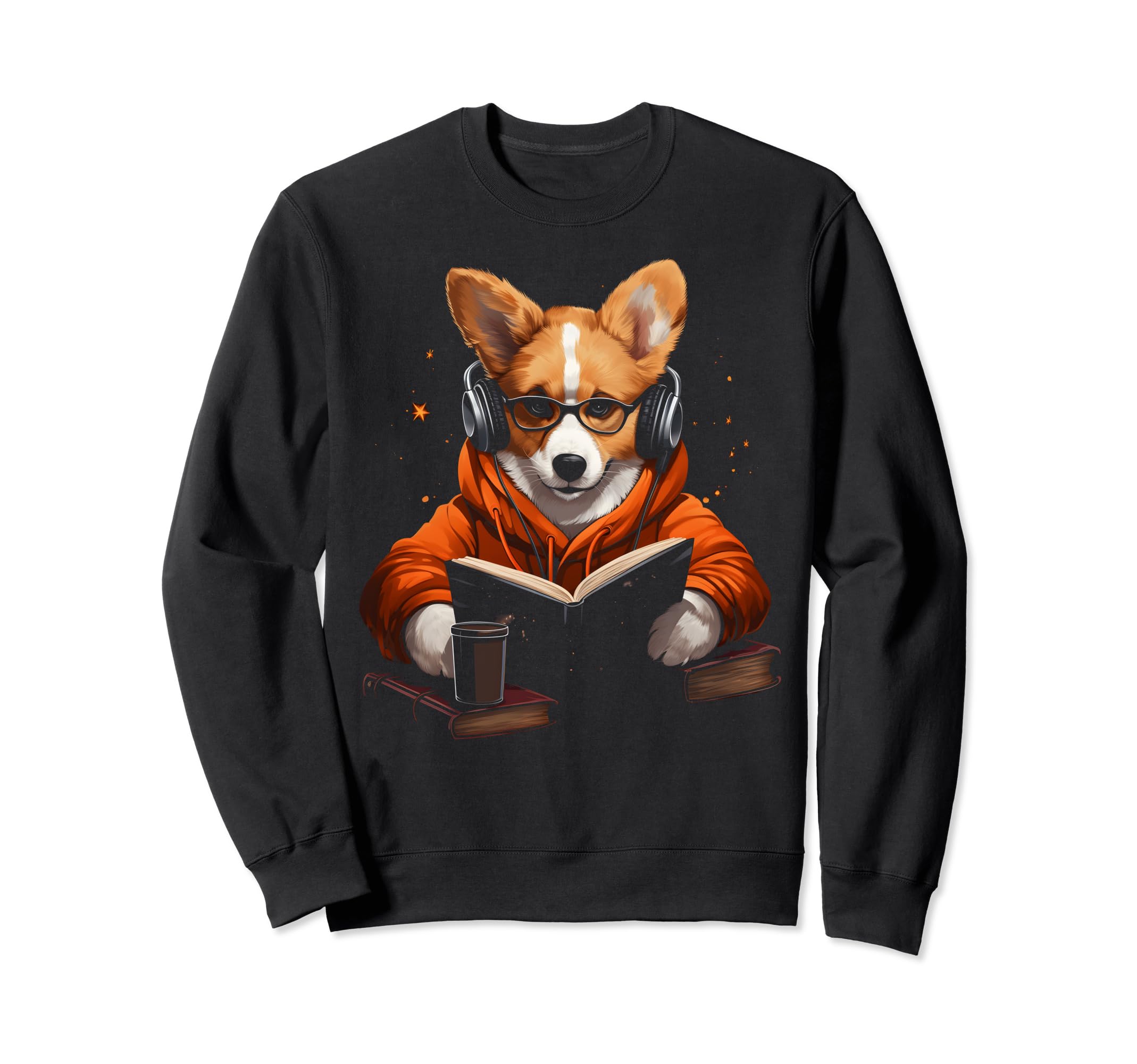 Book Stuff Book Lovers Corgi Reading Sweatshirt - Aesthetic Graphic Unisex - T-Shirt, Sweatshirt, Hoodie