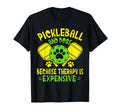Pickleball And Dogs Because Therapy Is T-Shirt - Trendy Graphic for Adults - T-Shirt, Sweatshirt, Hoodie