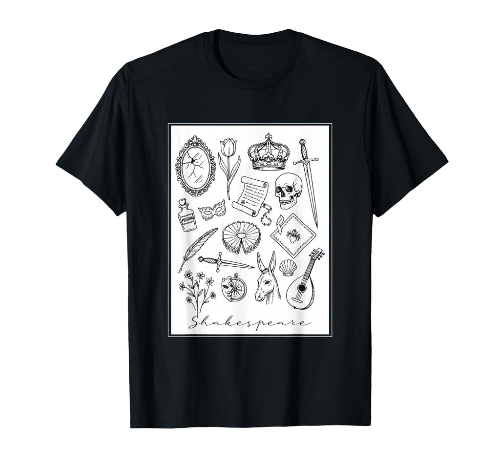 Shakespeare Bard Literature Drama T-Shirt - Casual Everyday Wear Men Women - T-Shirt, Sweatshirt, Hoodie