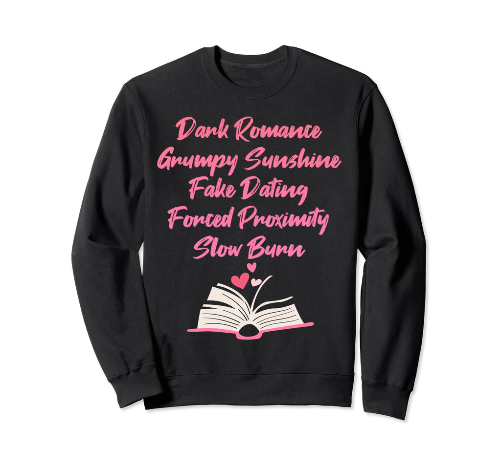 Bibliophile Romance Book Genre Sweatshirt - Graphic Print Men Women - T-Shirt, Sweatshirt, Hoodie