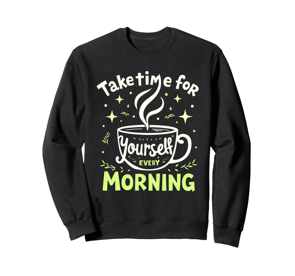 Morning Routine Peaceful Mornings Sweatshirt - Aesthetic Graphic Unisex - T-Shirt, Sweatshirt, Hoodie