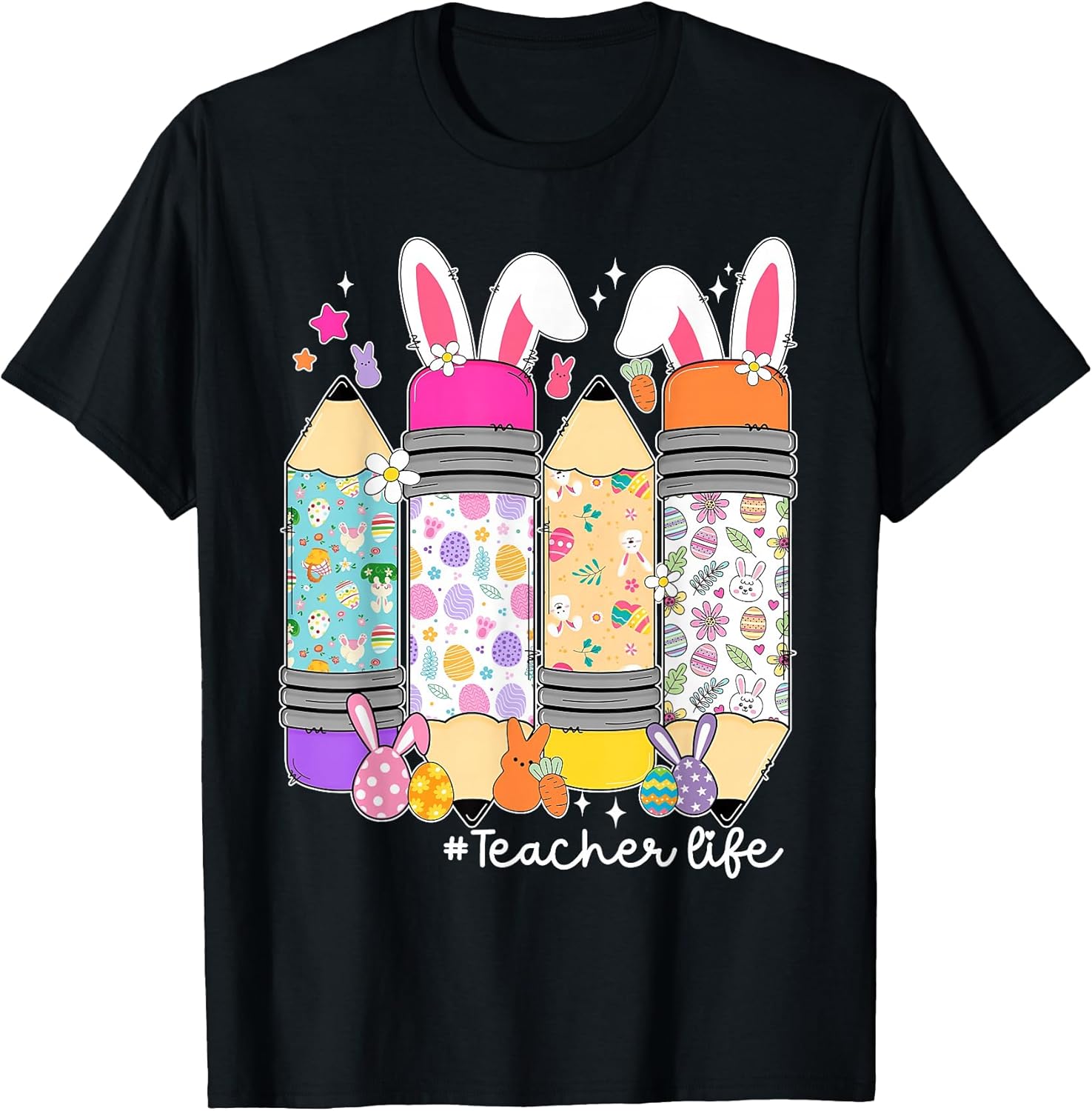 Groovy Teacher Easter Bunny Day Unisex T-shirt, Sweatshirt, Hoodie, Long Sleeve Tee - T-Shirt, Sweatshirt, Hoodie