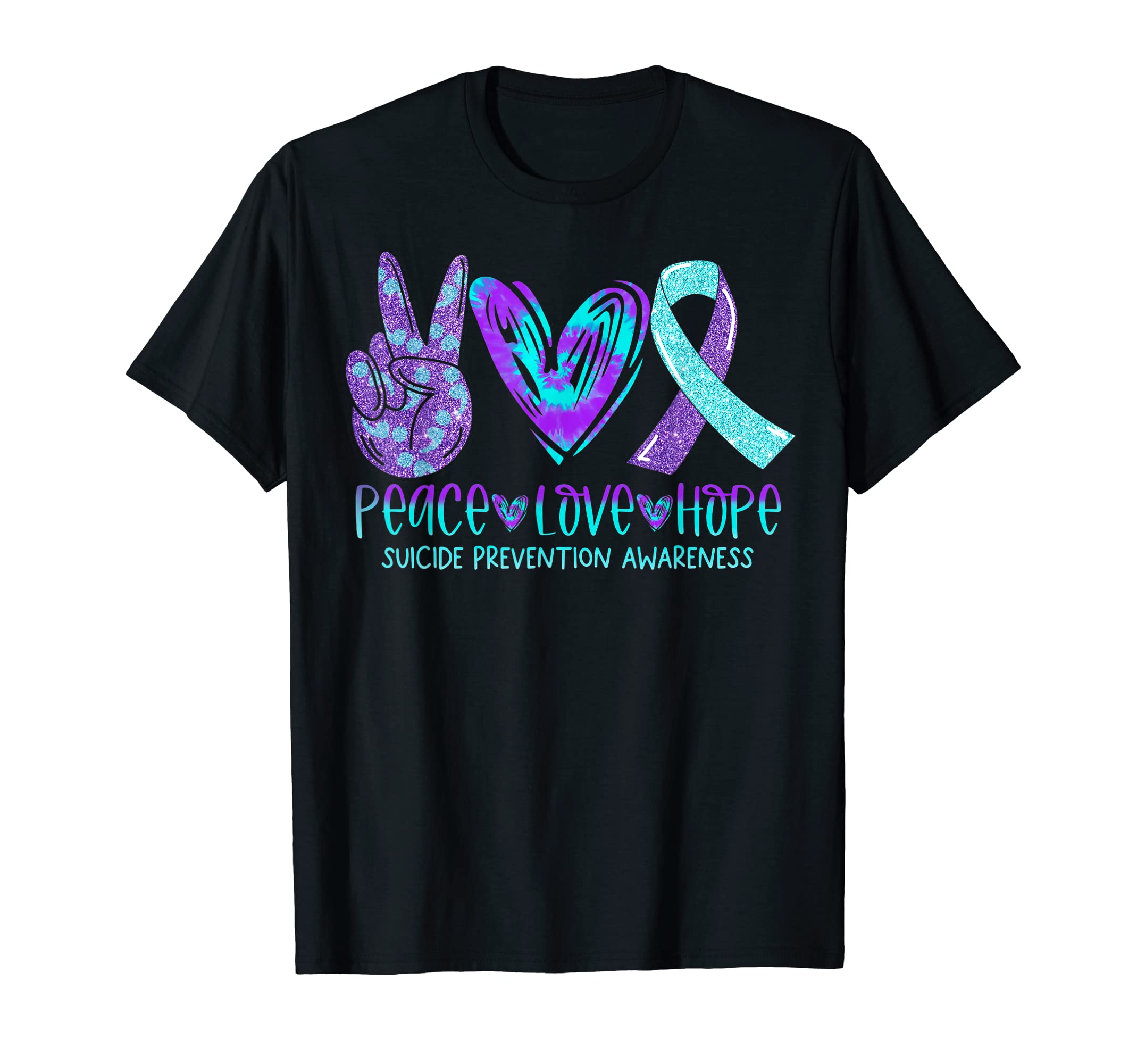 Suicide Prevention Awareness Peace Love T-Shirt - Aesthetic Graphic Unisex - T-Shirt, Sweatshirt, Hoodie