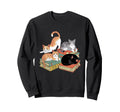Cats And Books Reading Bookworm Reader Sweatshirt - Unique Graphic Unisex - T-Shirt, Sweatshirt, Hoodie