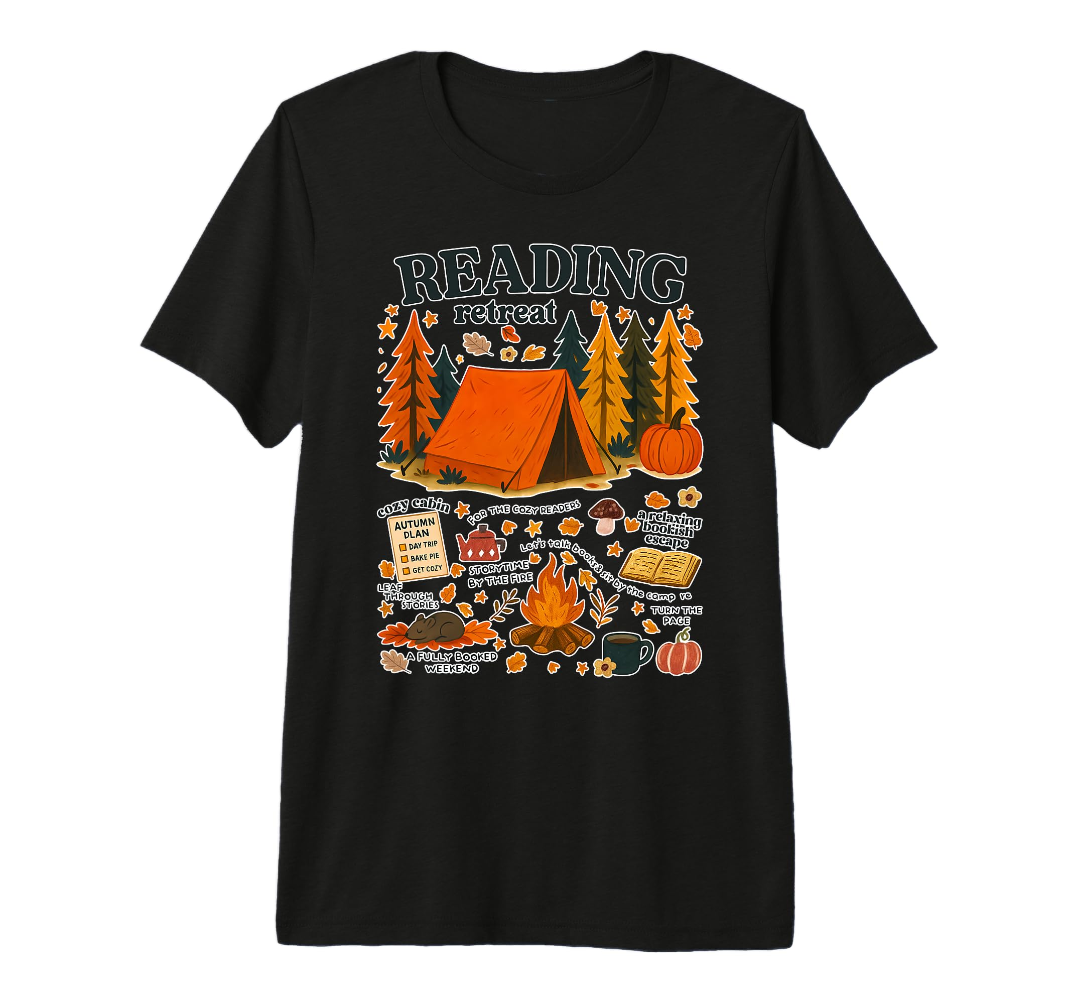 Book Lover Reading Retreat Camping T-Shirt - Novelty Apparel for Adults - T-Shirt, Sweatshirt, Hoodie