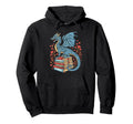 Dragon And Books Bookworm Reading Hoodie - Novelty Apparel for Adults - T-Shirt, Sweatshirt, Hoodie
