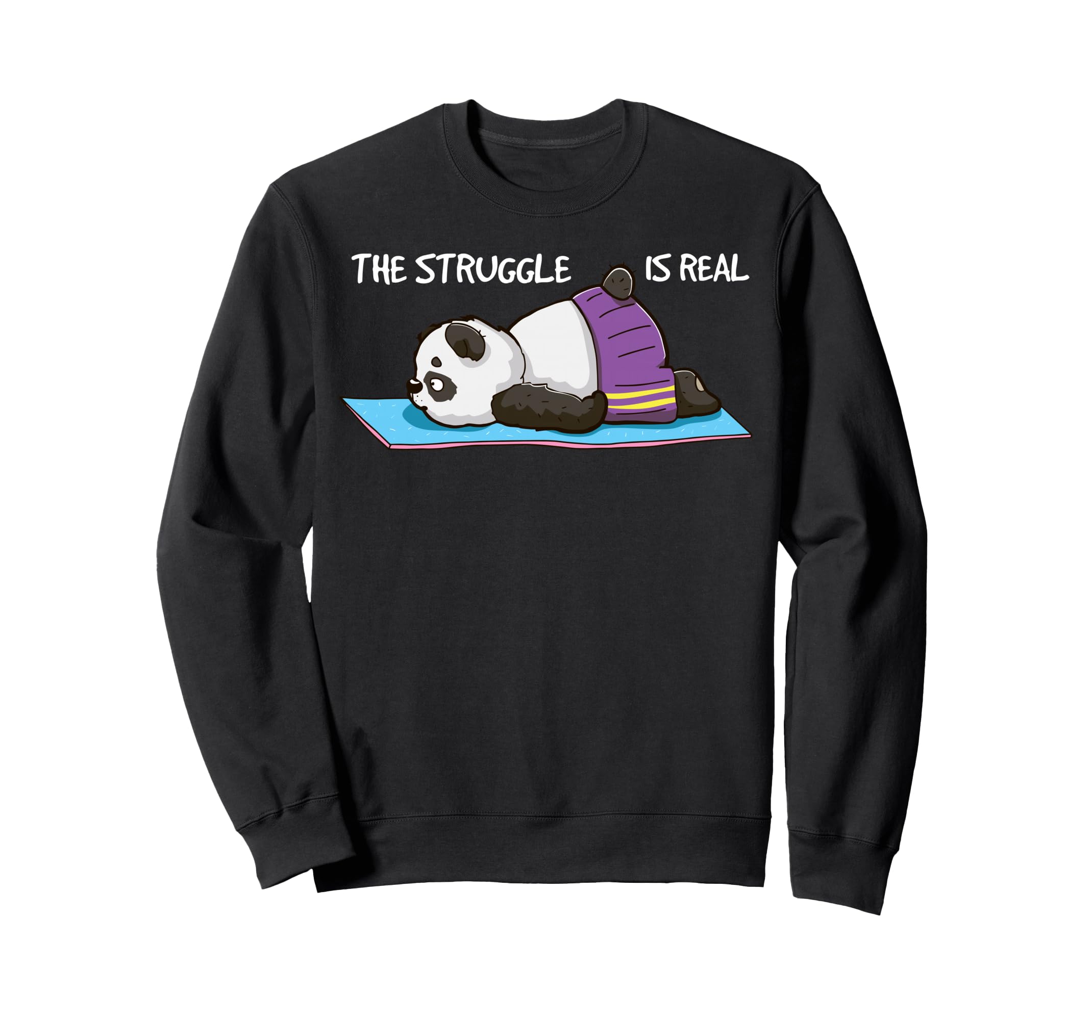 Funny Panda Yogi Yoga Pose Namaste Sweatshirt - Aesthetic Graphic Unisex - T-Shirt, Sweatshirt, Hoodie