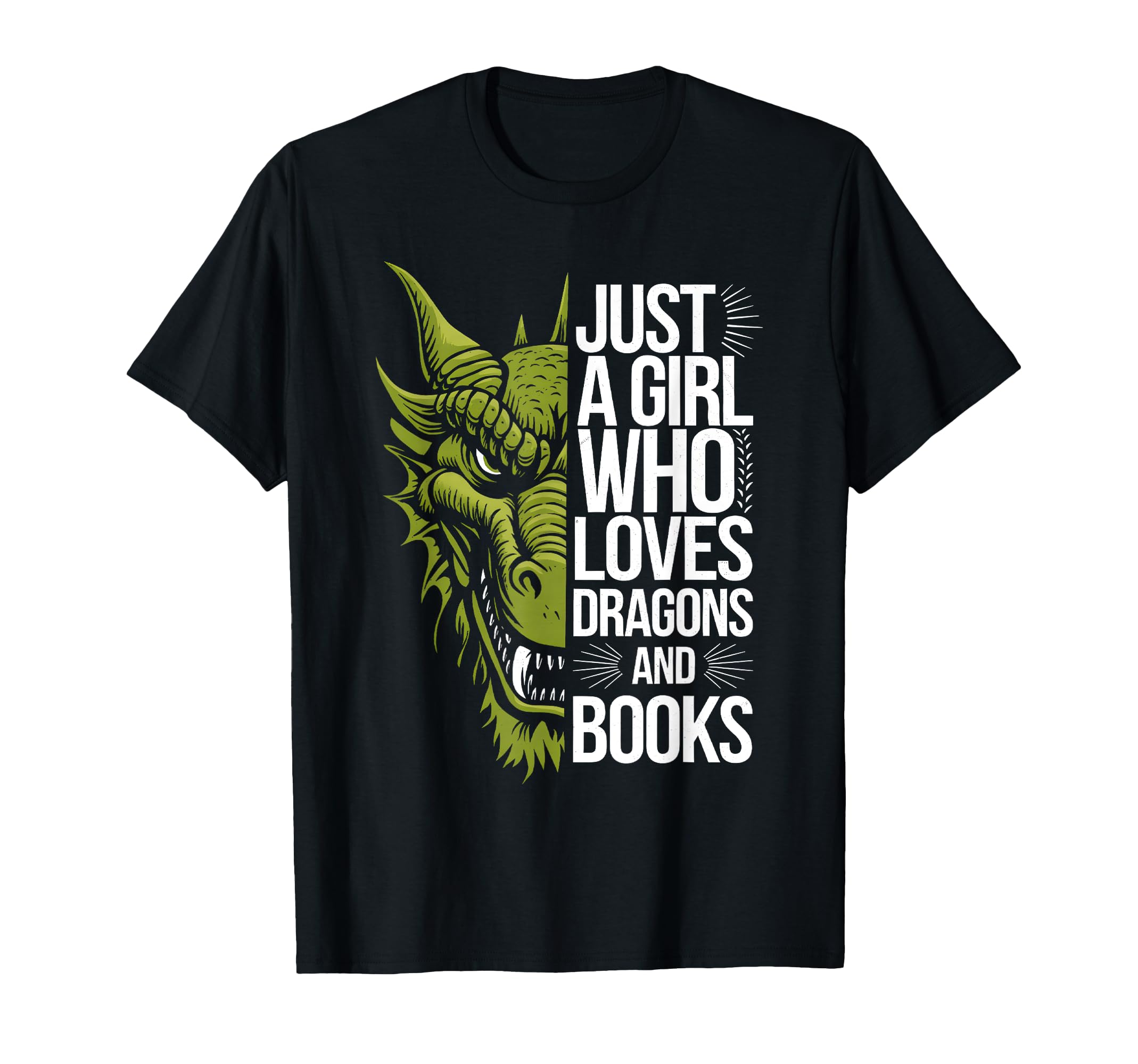 Just Who Loves Dragons And Books T-Shirt - Minimalist Print Unisex - T-Shirt, Sweatshirt, Hoodie