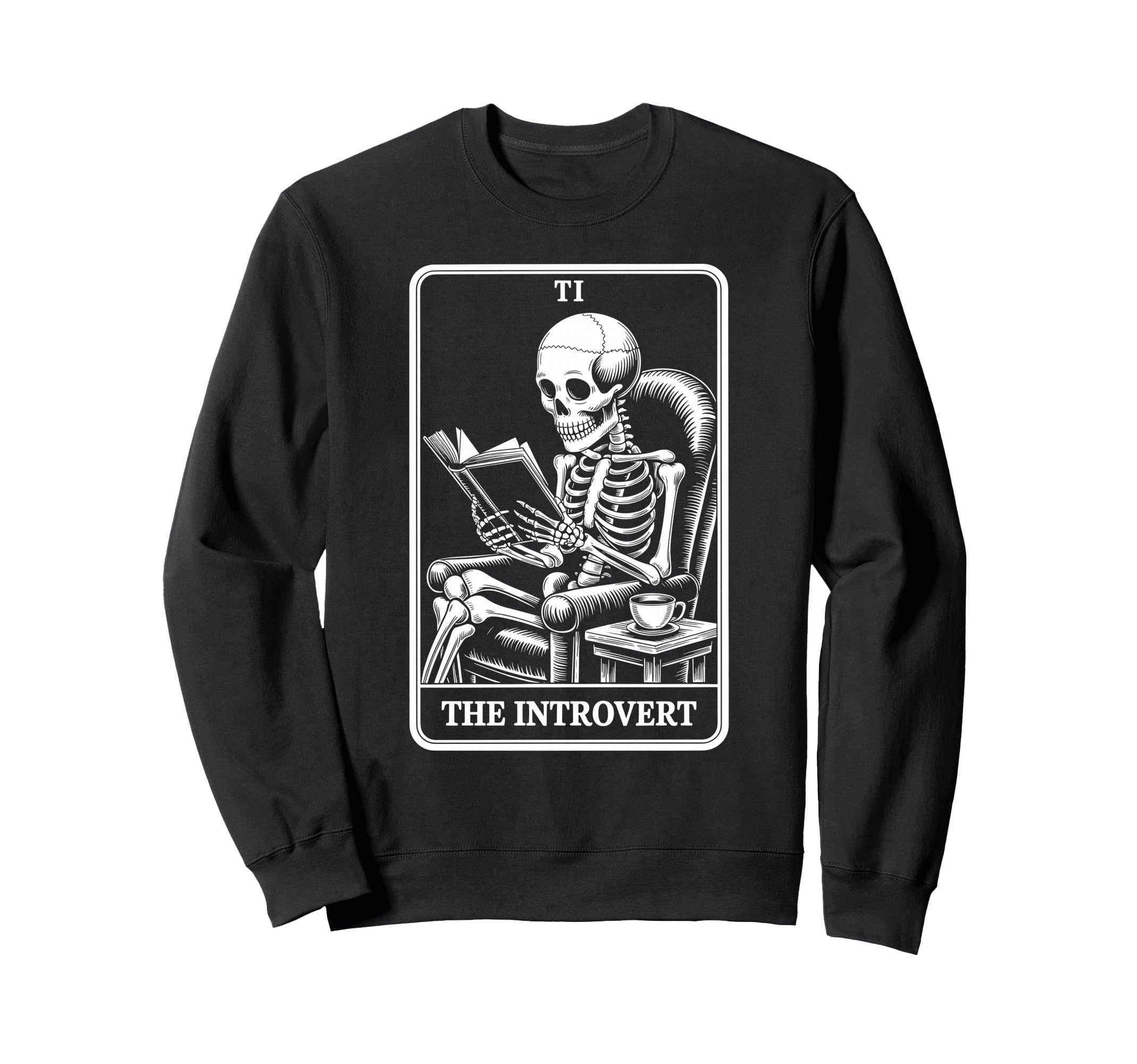 Introvert Tarot Indoorsy Antisocial Sweatshirt - Graphic Print Unisex - T-Shirt, Sweatshirt, Hoodie