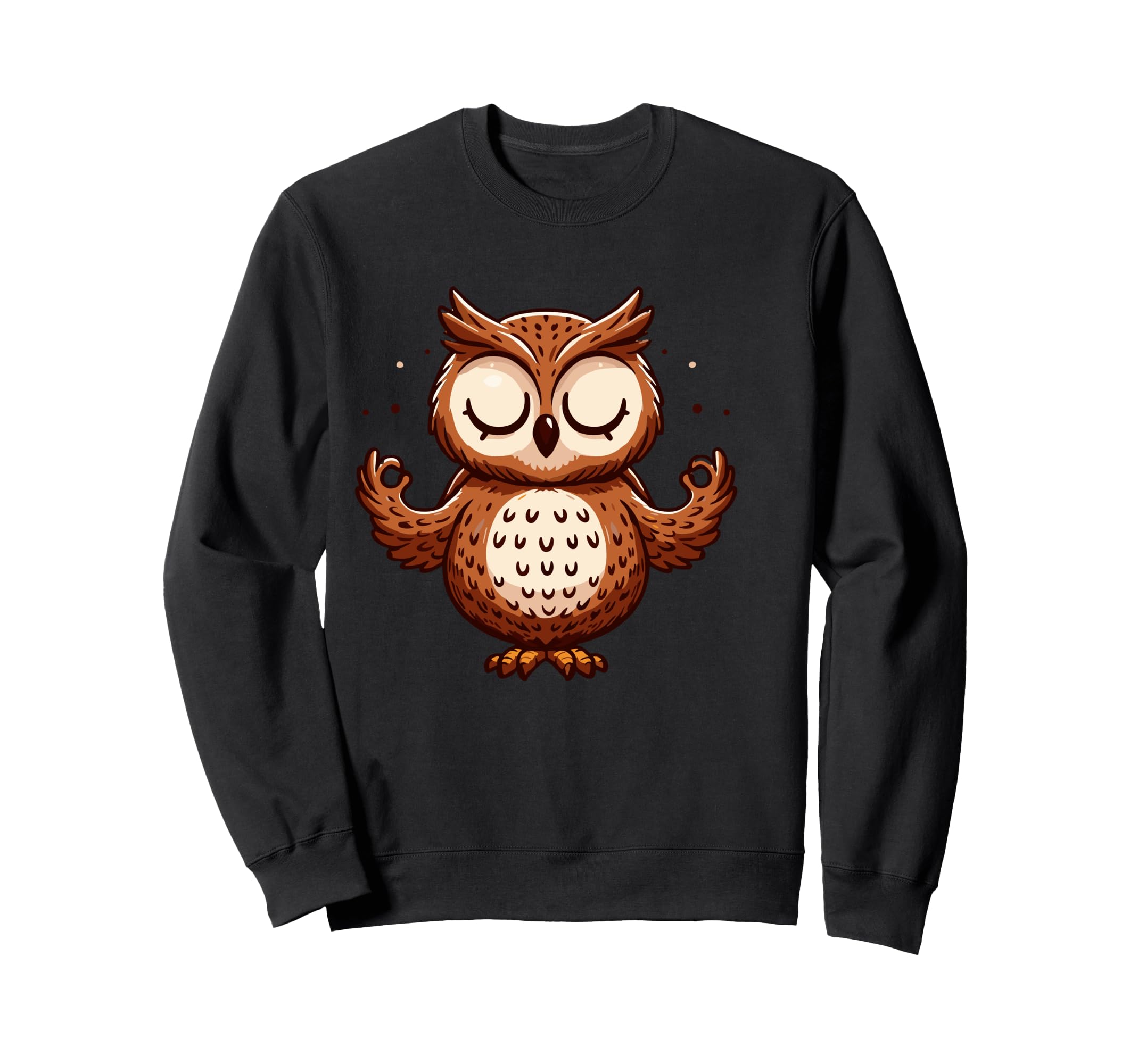 Meditation Owl Yoga Pose Relaxing Sweatshirt - Novelty Apparel Unisex - T-Shirt, Sweatshirt, Hoodie