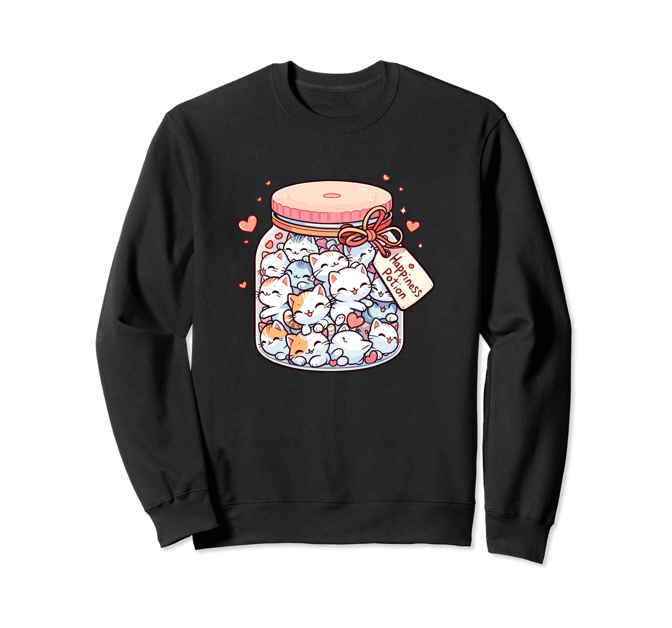 Cats Jam Jar Kawaii Pet Mental Sweatshirt - Novelty Apparel for Adults - T-Shirt, Sweatshirt, Hoodie