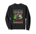 Overstimulated But Festive Santa Sweatshirt - Minimalist Print Men Women - T-Shirt, Sweatshirt, Hoodie