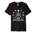Meditation Skeleton Yoga Pose Relaxing T-Shirt - Trendy Graphic Unisex - T-Shirt, Sweatshirt, Hoodie