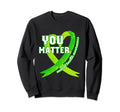 Heart Wear Green Mental Health Sweatshirt - Minimalist Print for Adults - T-Shirt, Sweatshirt, Hoodie