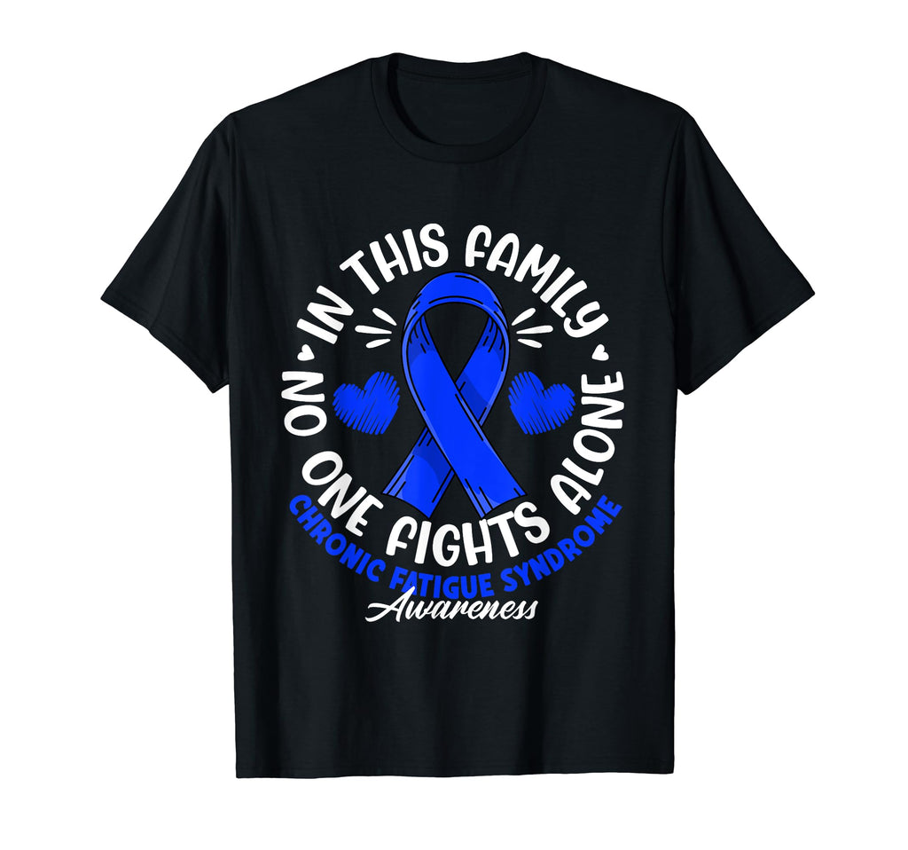 No One This Family Fights Alone T-Shirt - Minimalist Print Men Women - T-Shirt, Sweatshirt, Hoodie