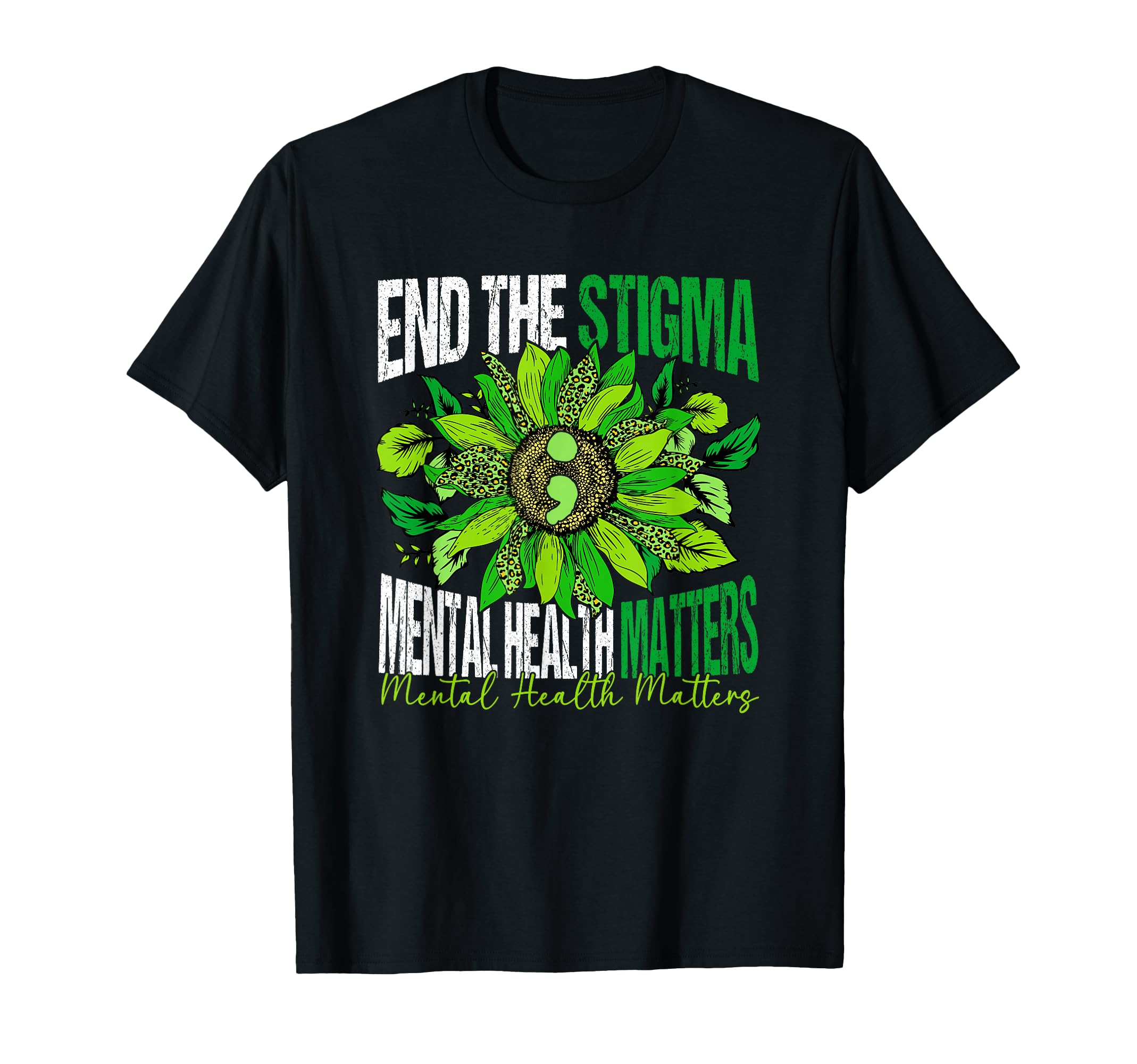 Mental Health Matters End Stigma T-Shirt - Custom Art Print Men Women - T-Shirt, Sweatshirt, Hoodie