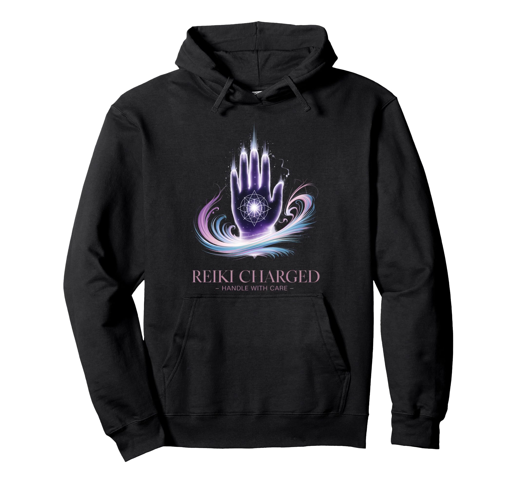 Reiki Charged Good Spiritual Energy Hoodie - Minimalist Print for Adults - T-Shirt, Sweatshirt, Hoodie