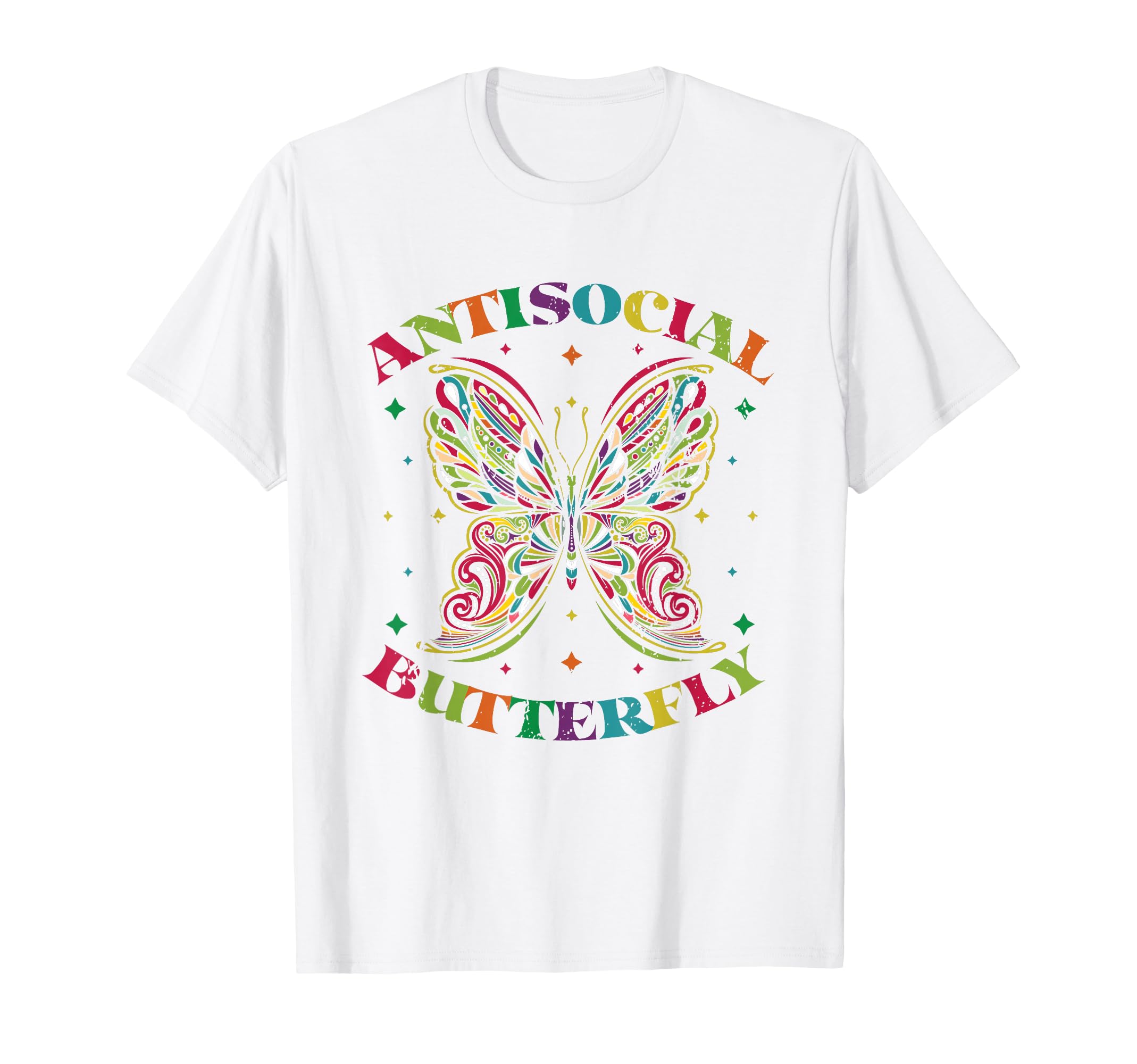 Antisocial Butterfly T-Shirt - Novelty Apparel Unisex - T-Shirt, Sweatshirt, Hoodie