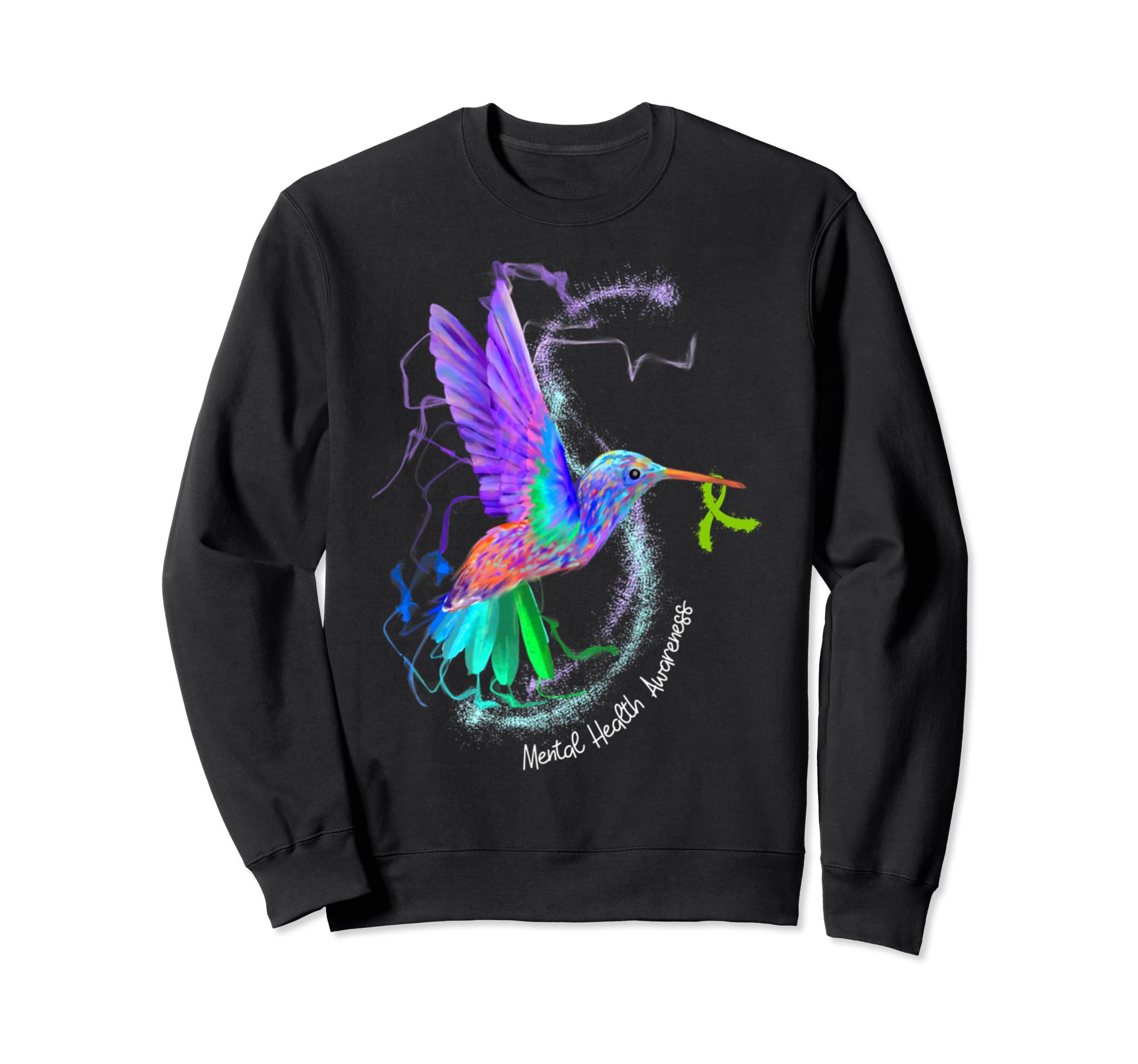 Hummingbird Mental Health Awareness Sweatshirt - Unique Graphic for Adults - T-Shirt, Sweatshirt, Hoodie