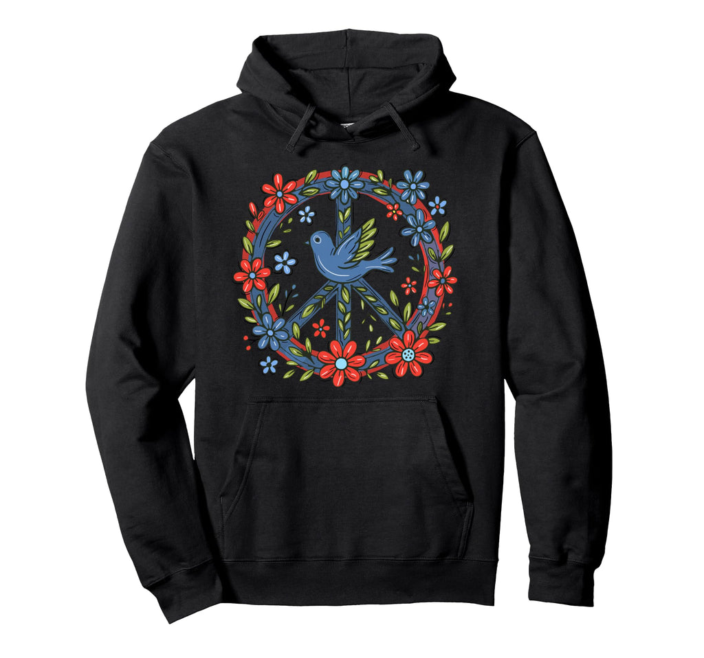 Feminist Protest Peace Floral Hoodie - Streetwear Style Men Women - T-Shirt, Sweatshirt, Hoodie