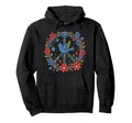 Feminist Protest Peace Floral Hoodie - Streetwear Style Men Women - T-Shirt, Sweatshirt, Hoodie