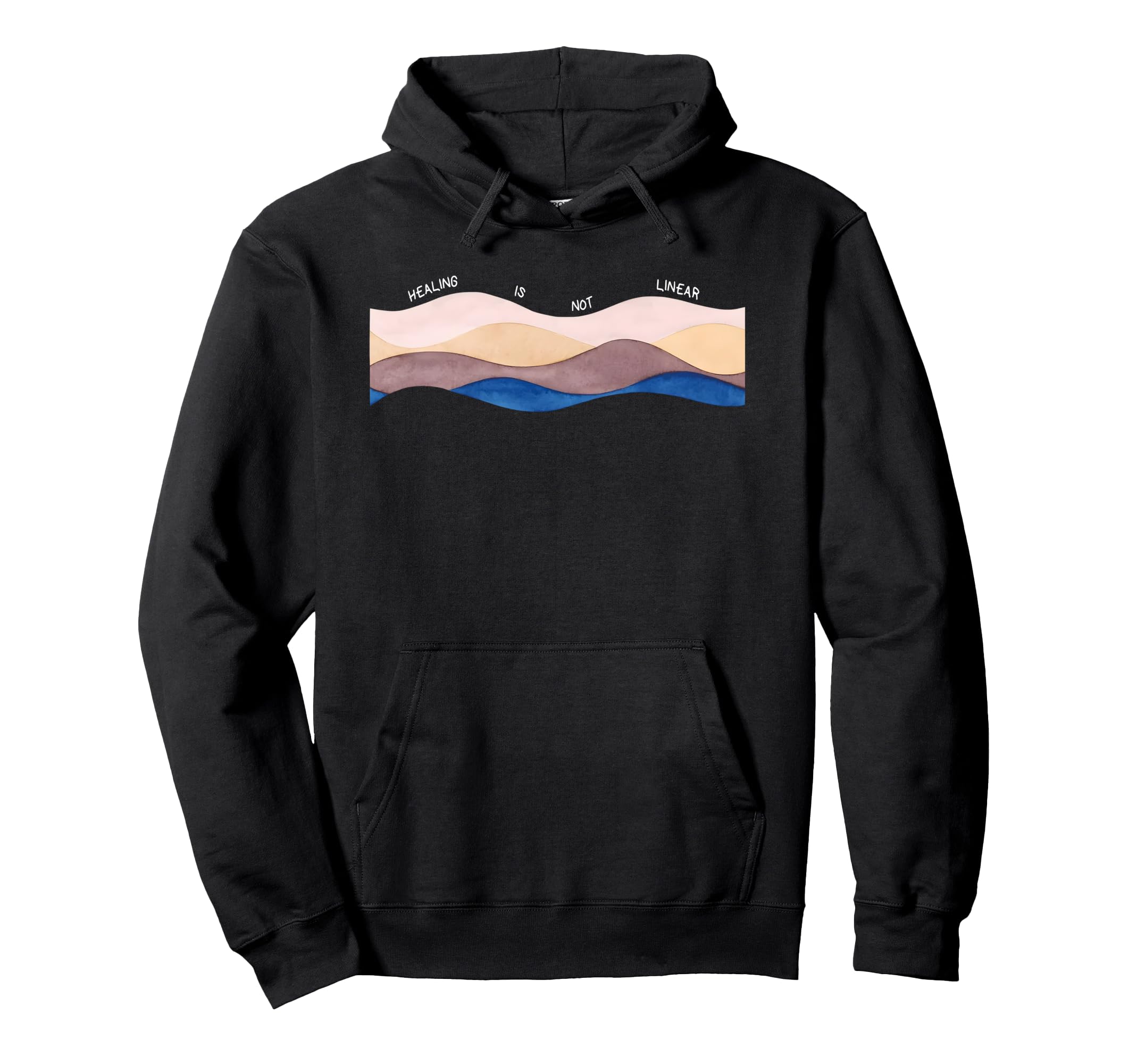 Healing Is Not Linear Vintafe Hoodie - Casual Everyday Wear for Adults - T-Shirt, Sweatshirt, Hoodie