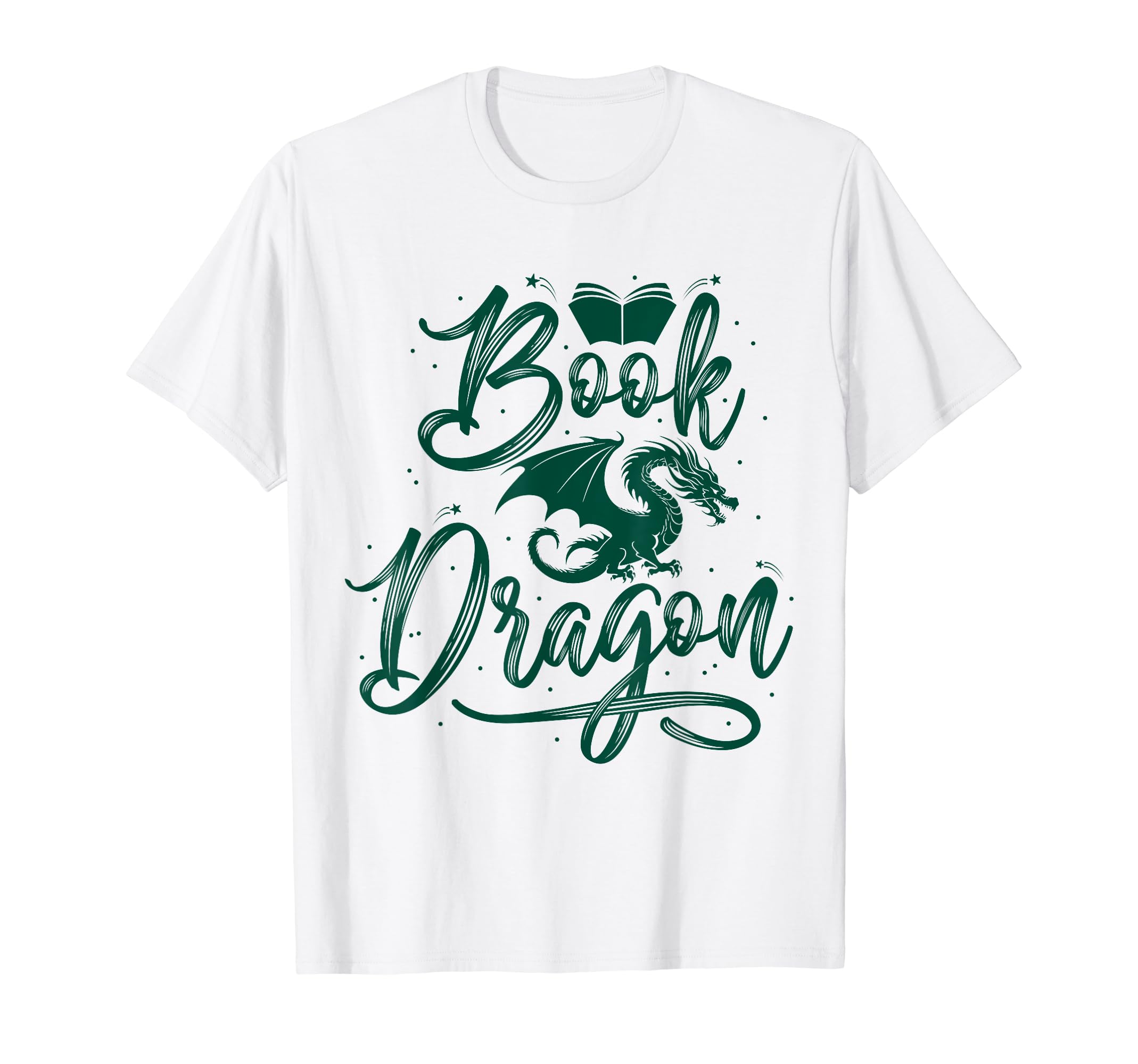Funny Bookworm Reading Book Dragon 1 T-Shirt - Trendy Graphic Men Women - T-Shirt, Sweatshirt, Hoodie