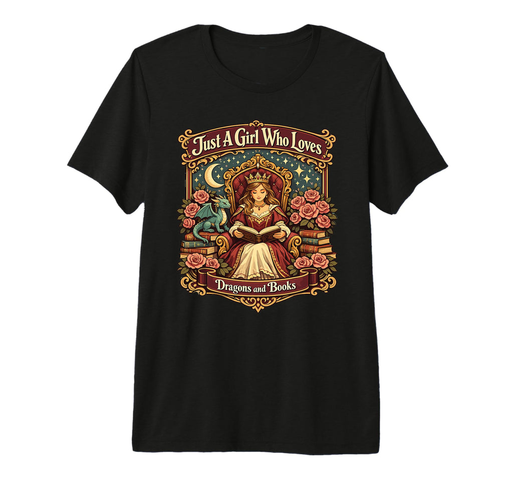 Dragon Reading Book Outfit Funny T-Shirt - Custom Art Print for Adults - T-Shirt, Sweatshirt, Hoodie