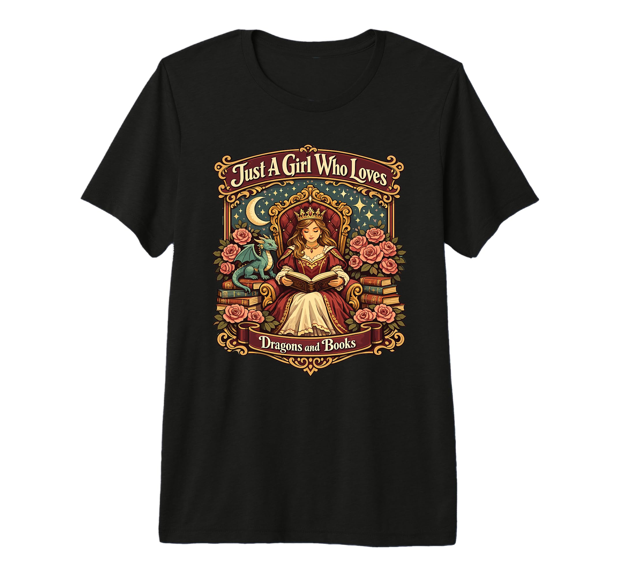 Dragon Reading Book Outfit Funny T-Shirt - Custom Art Print for Adults - T-Shirt, Sweatshirt, Hoodie