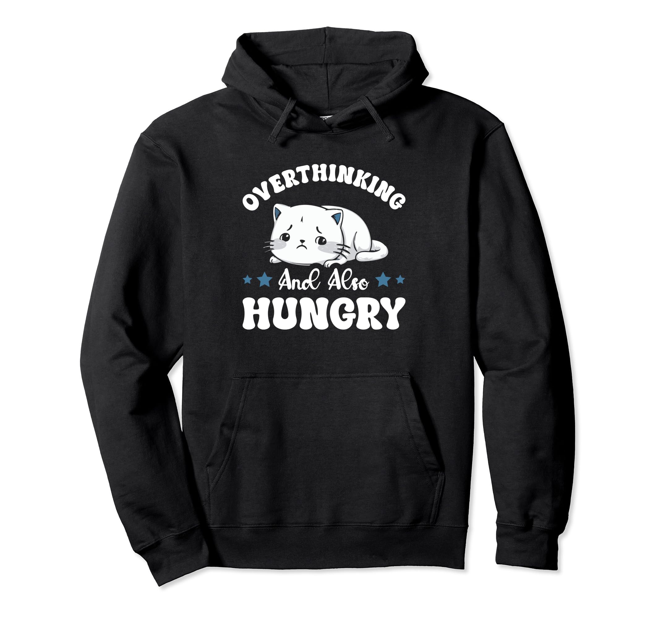 Hungry Overthinker Food Anxiety Sweatshirt - Minimalist Print Unisex - T-Shirt, Sweatshirt, Hoodie