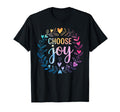 Choose Joy Watercolor Heart Wreath T-Shirt - Unique Graphic for Adults - T-Shirt, Sweatshirt, Hoodie