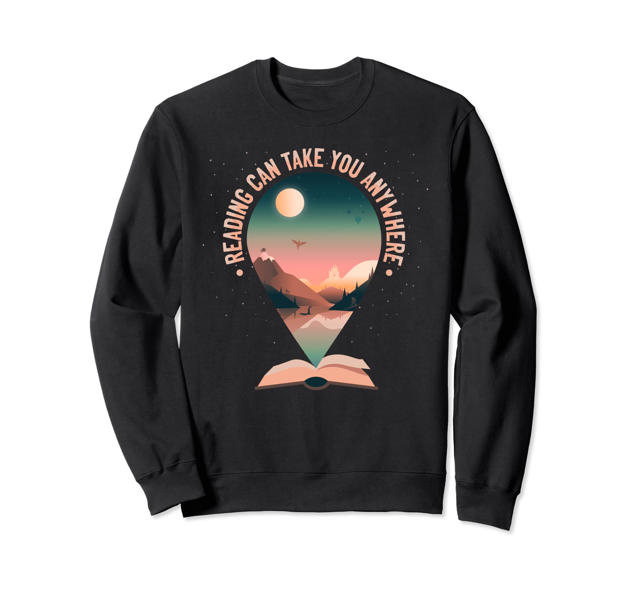 Reading Can Take You Anywhere Sweatshirt - Casual Everyday Wear Unisex - T-Shirt, Sweatshirt, Hoodie