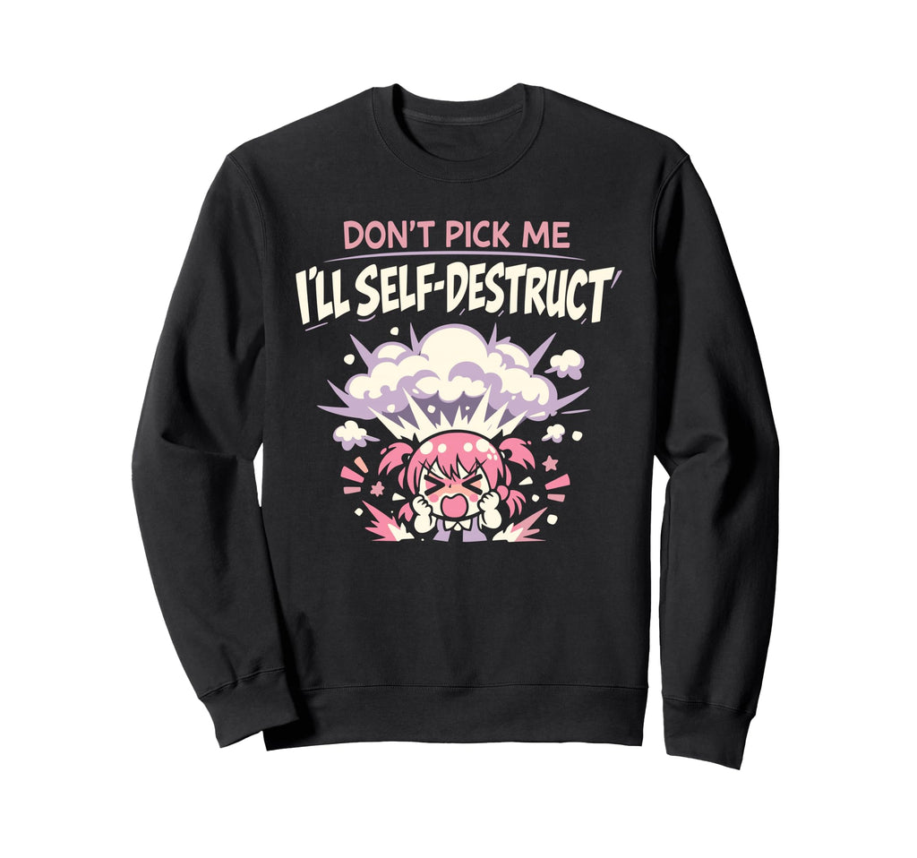 Anime Anxiety Overthinking Weeb Sweatshirt - Aesthetic Graphic Unisex - T-Shirt, Sweatshirt, Hoodie