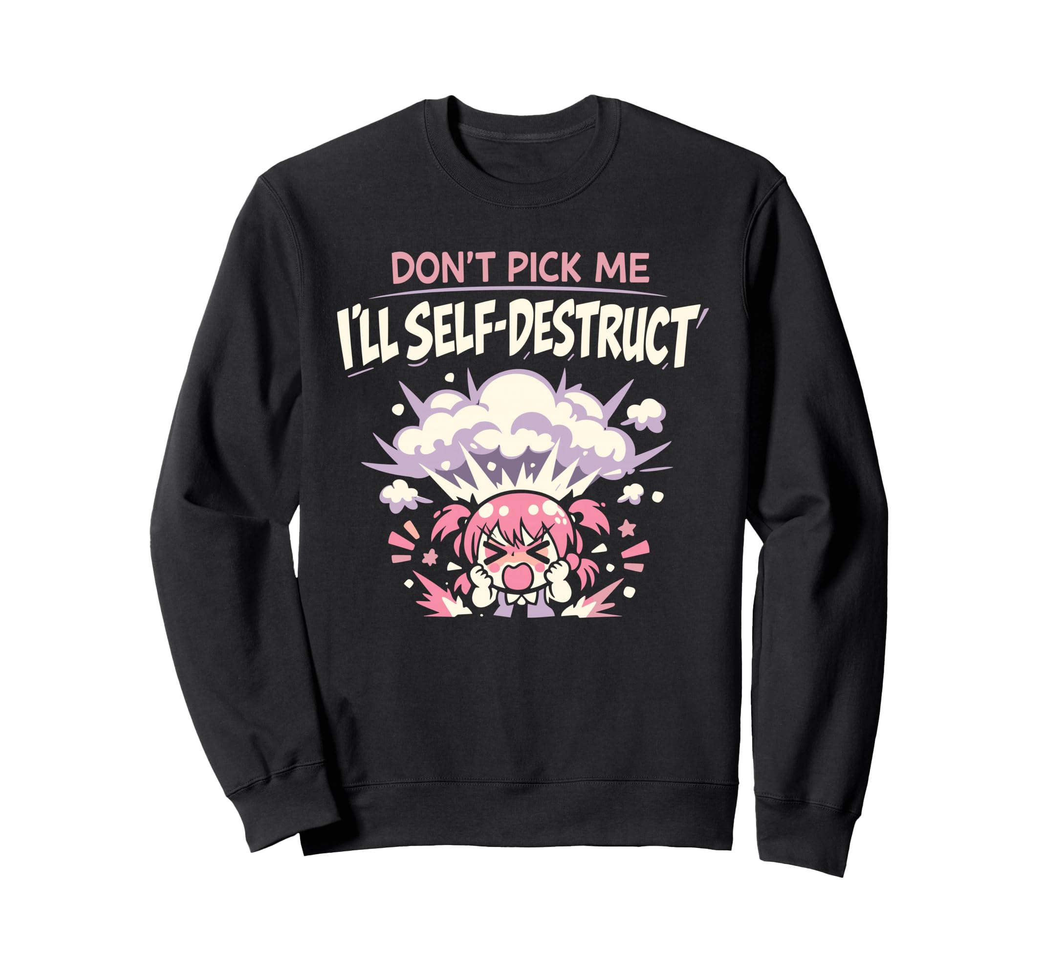 Anime Anxiety Overthinking Weeb Sweatshirt - Aesthetic Graphic Unisex - T-Shirt, Sweatshirt, Hoodie