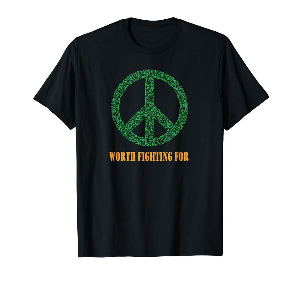 Peace Is Worth Fighting Collage T-Shirt - Unique Graphic Men Women - T-Shirt, Sweatshirt, Hoodie