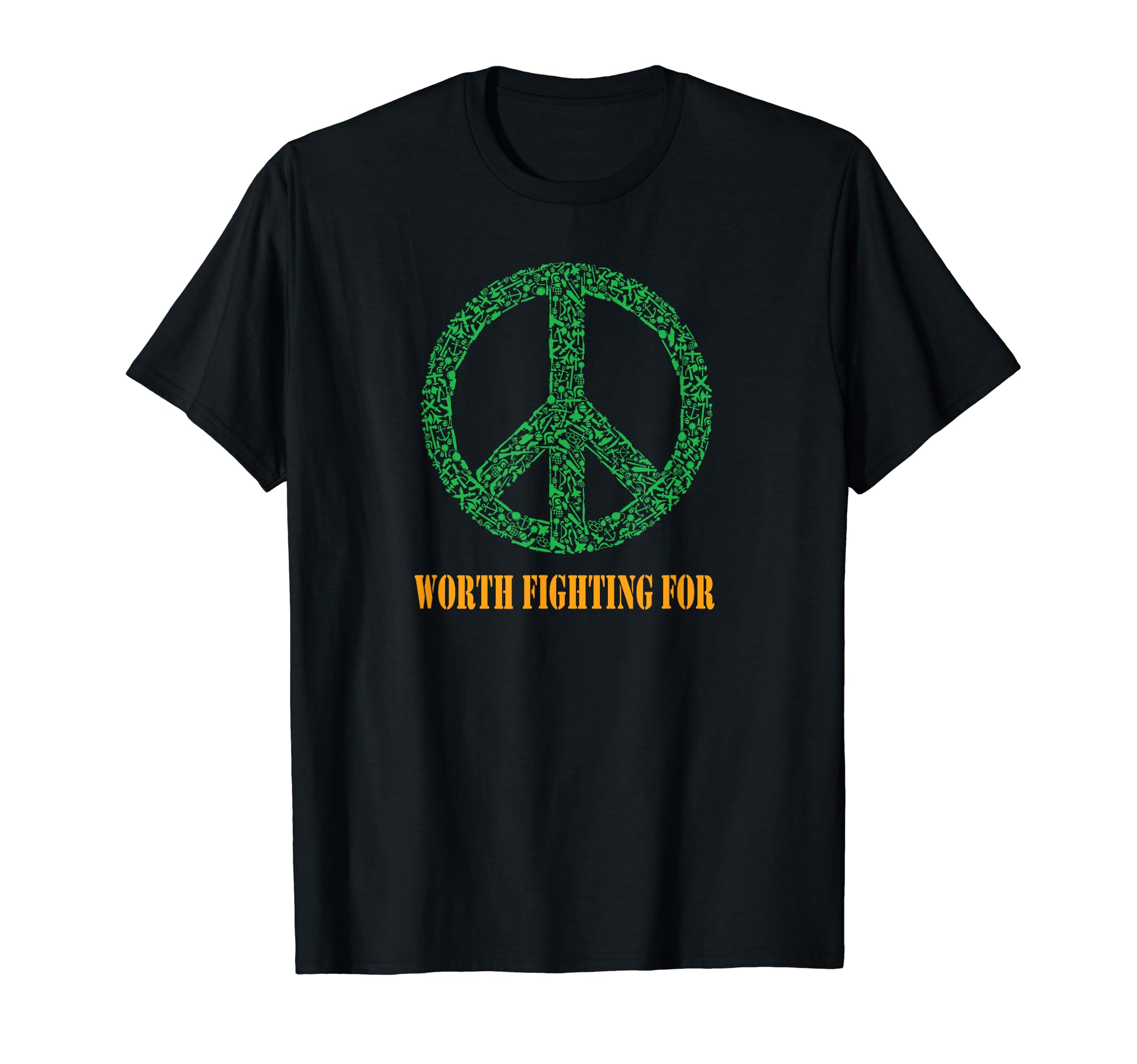 Peace Is Worth Fighting Collage T-Shirt - Unique Graphic Men Women - T-Shirt, Sweatshirt, Hoodie