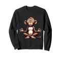Meditation Monkey Yoga Pose Relaxing Sweatshirt - Graphic Print Unisex - T-Shirt, Sweatshirt, Hoodie