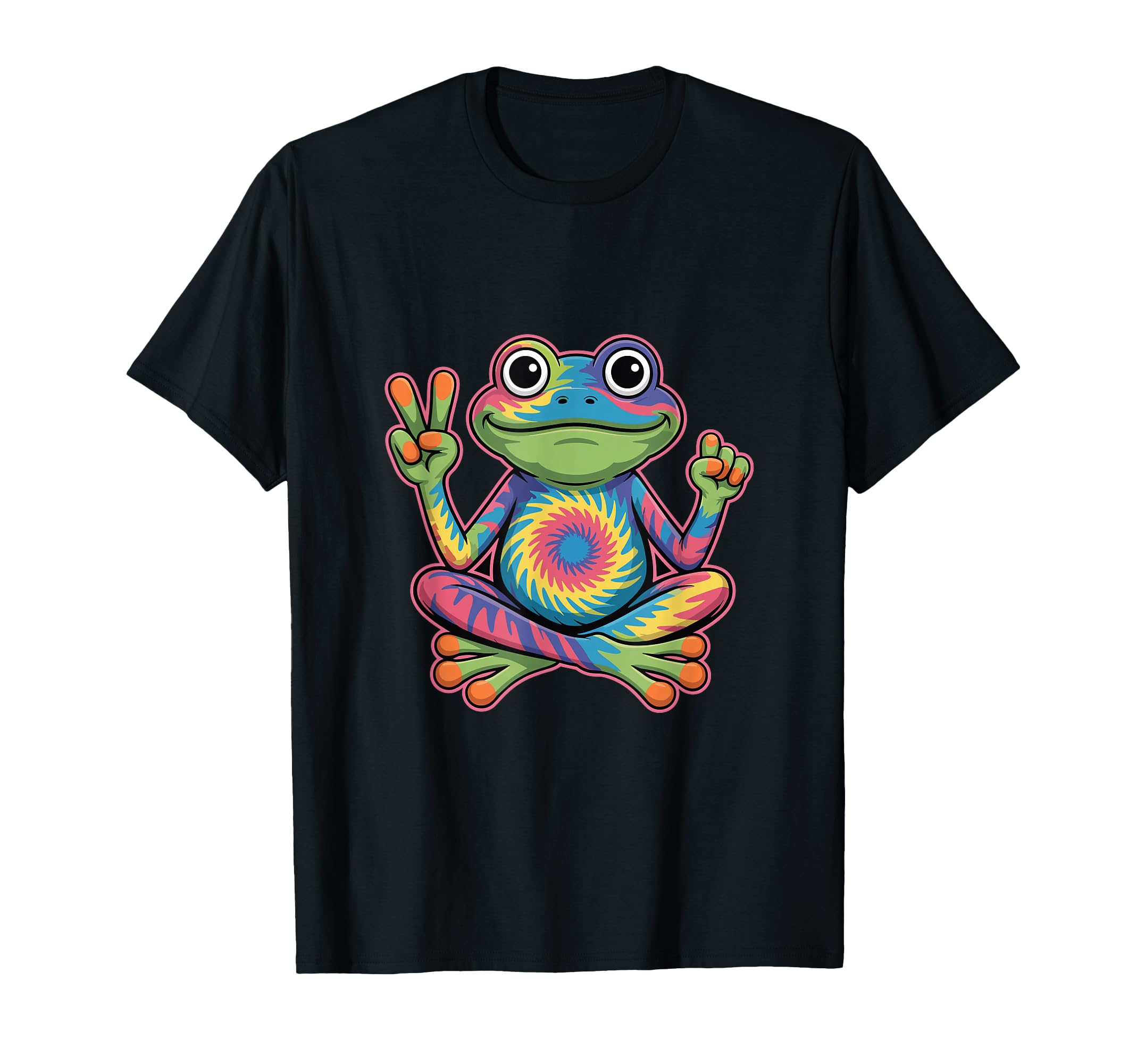 Psychedelic Frog Peace Sign T-Shirt - Casual Everyday Wear Unisex - T-Shirt, Sweatshirt, Hoodie
