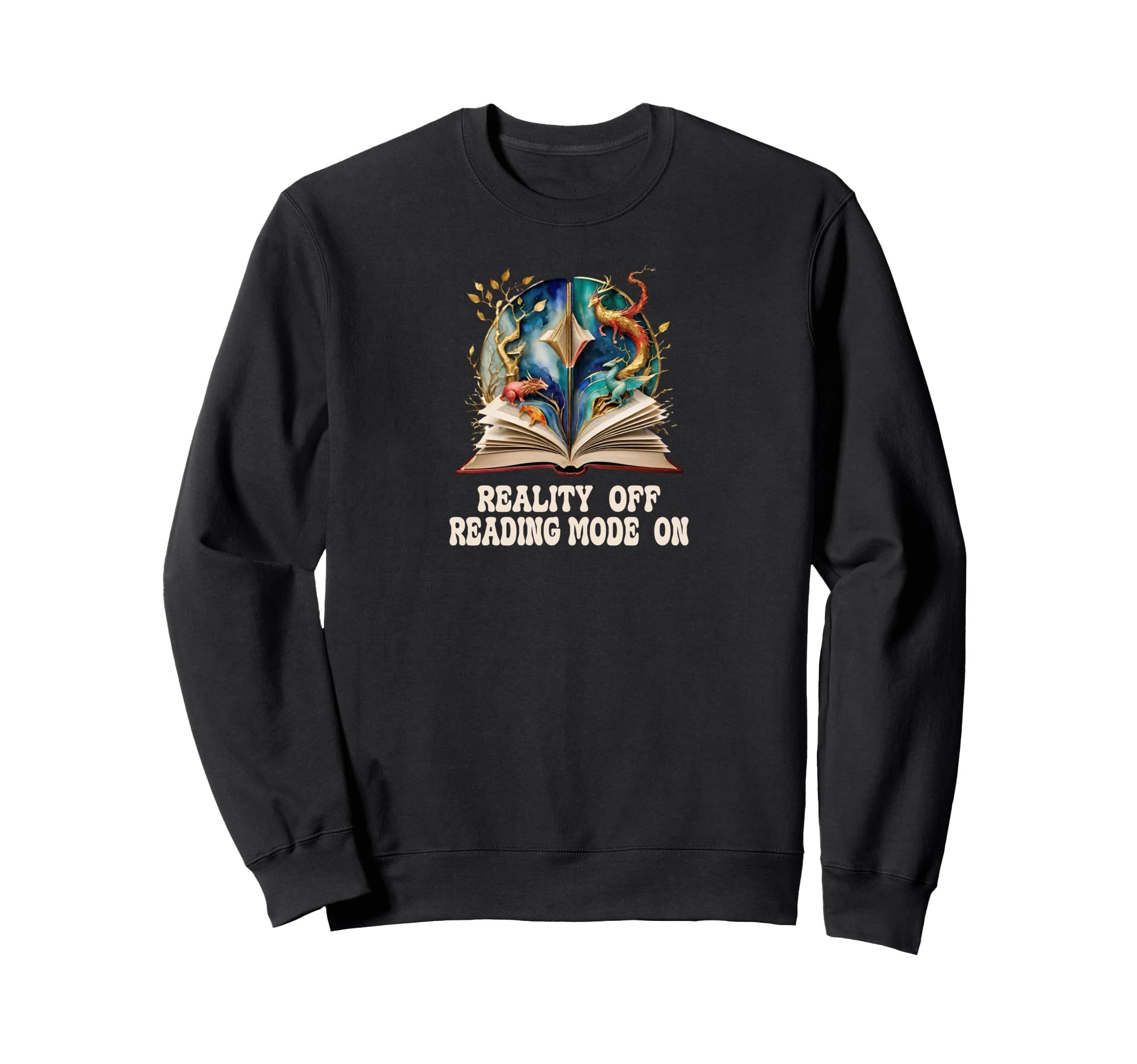 Book Worm Reality Off Book Stack Sweatshirt - Fun Novelty Design Men Women - T-Shirt, Sweatshirt, Hoodie